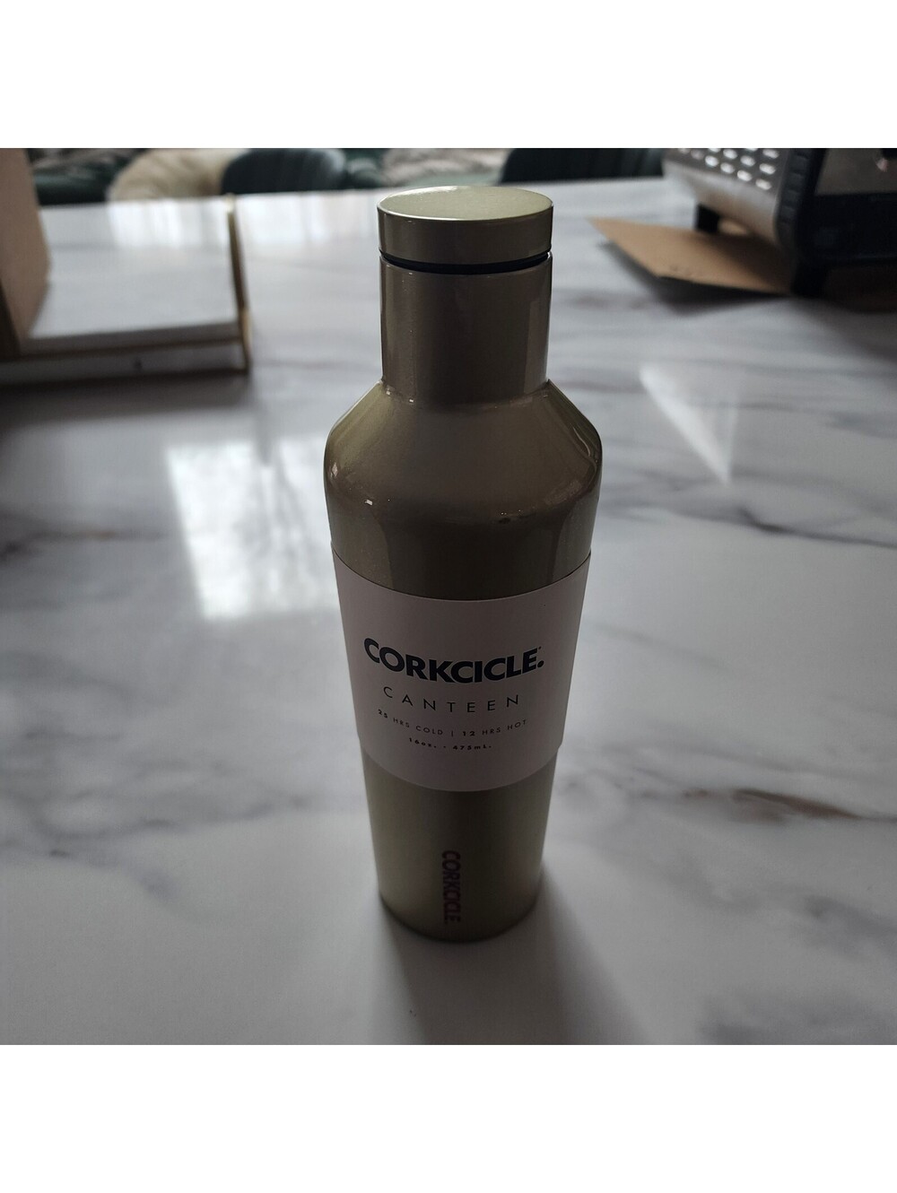 NEW Corkcicle Canteen Stainless Steel Insulated Water Bottle gold 16oz